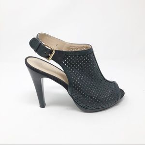 🧜🏼‍♀️Nine West Black Leather Platform Heels